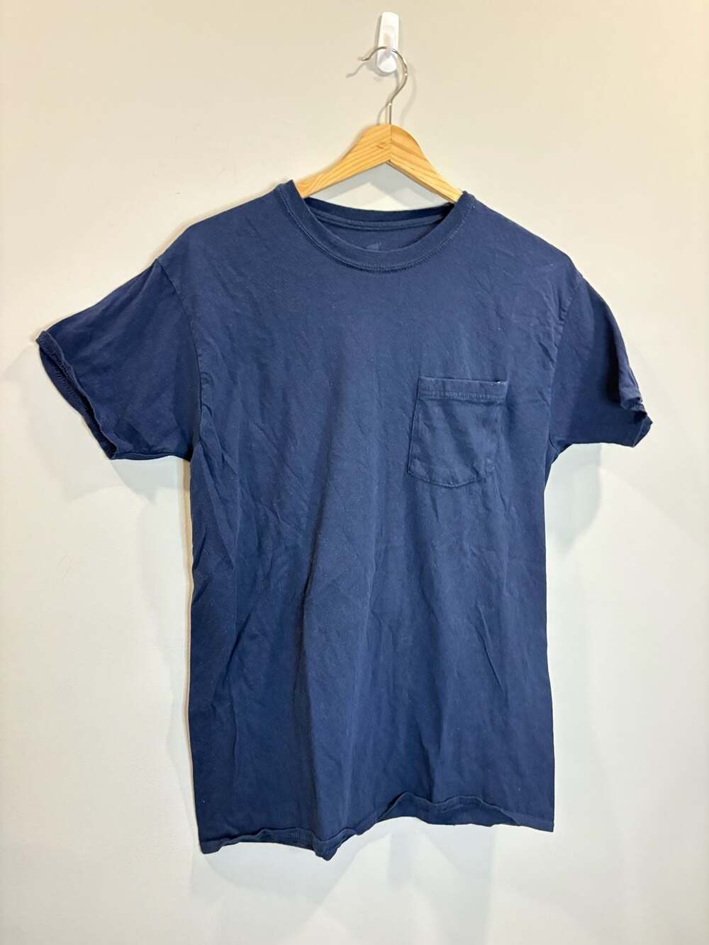 Hanes ComfortSoft Navy Blue Pocket T-Shirt